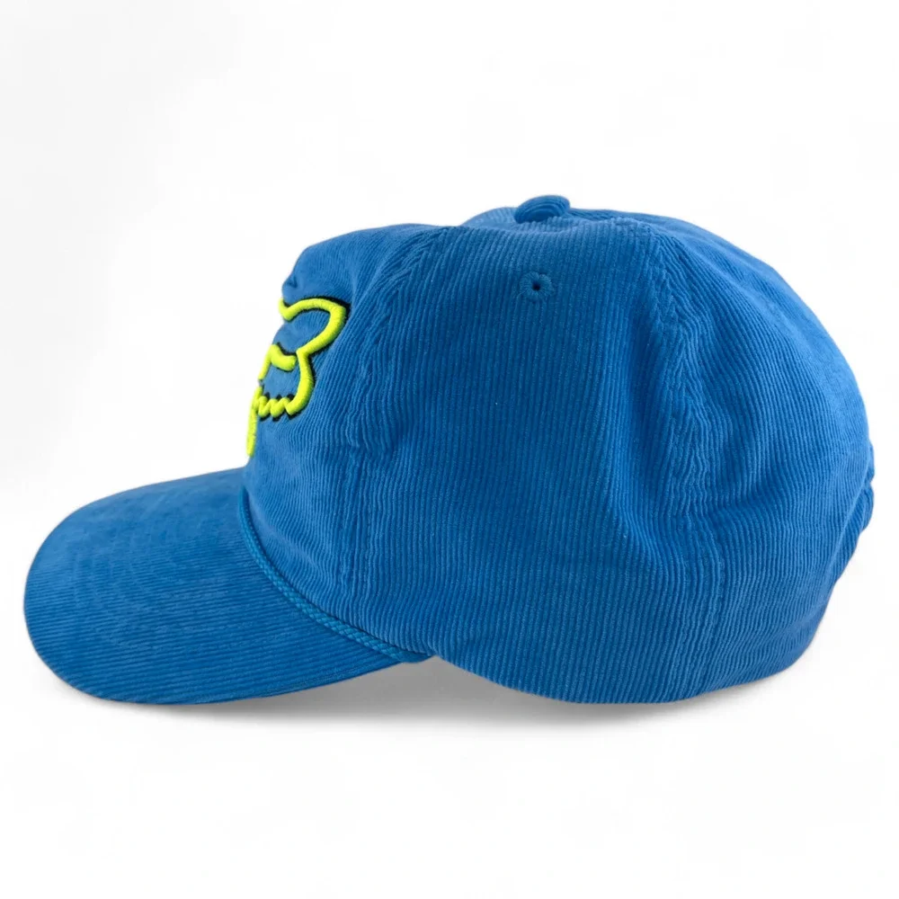 Fox Racing Brushed Corduroy‎ Rope Teal Blue/Green Logo Snapback Adjustable Hat